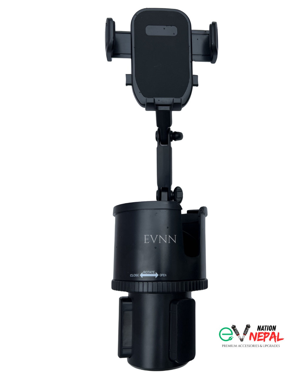 Car Phone Holder with Cup Holder 2 in 1 – 360° Rotatable Mount