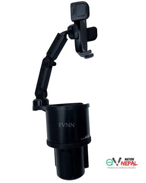 Car Phone Holder with Cup Holder 2 in 1 – 360° Rotatable Mount