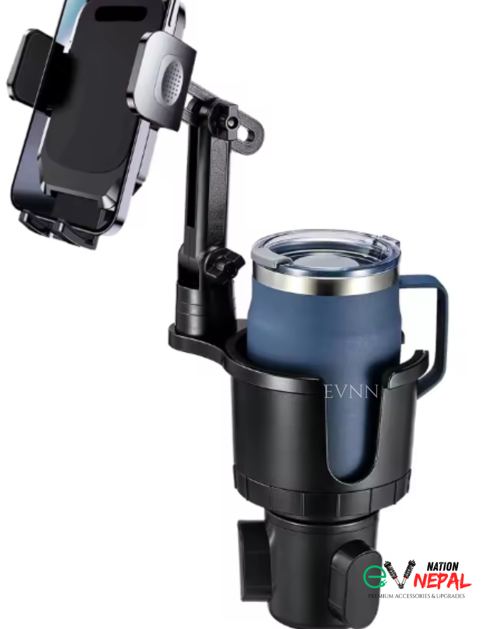 Car Phone Holder with Cup Holder 2 in 1 – 360° Rotatable Mount