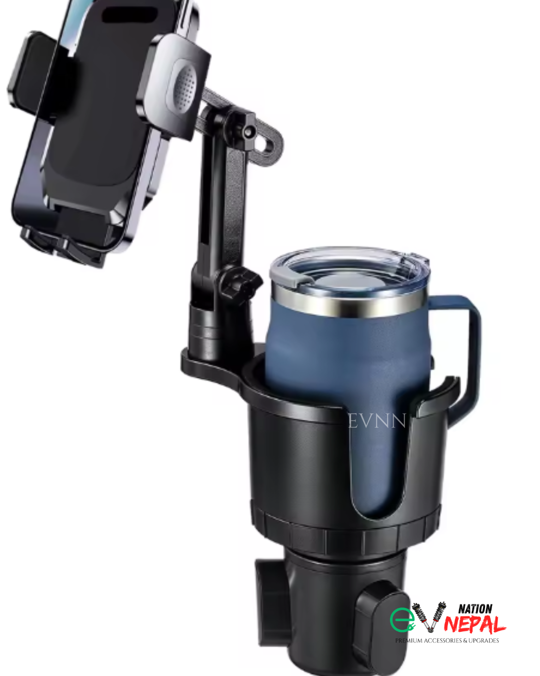 Car Phone Holder with Cup Holder 2 in 1 – 360° Rotatable Mount
