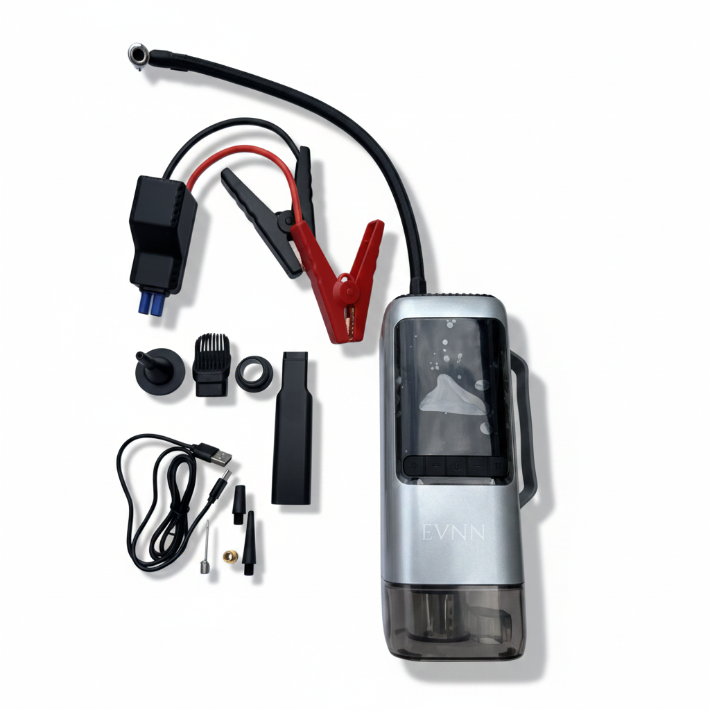 Jump Starter Accessories Flat Lay